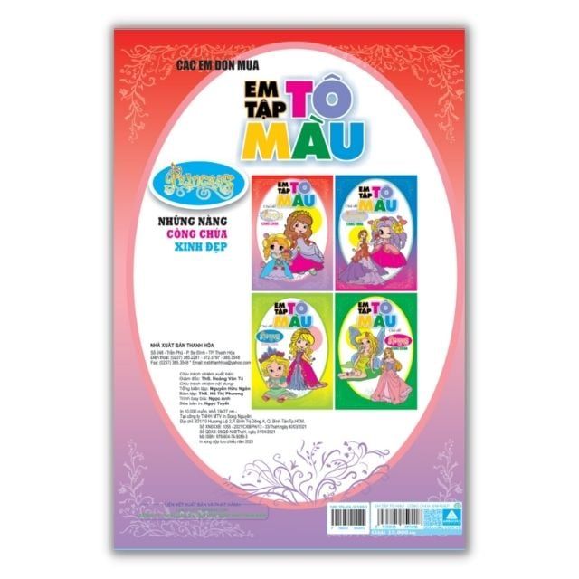 Em Tập Tô Màu - Công Chúa Diễm Lệ, Công Chúa Thần Tiên, Công Chúa Xinh Đẹp, Công Chúa Lộng Lẫy