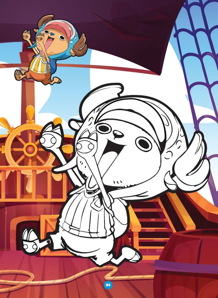 Sách - Bé tô màu ABBOOKS - Thuyền Trưởng Hải Tặc Luffy - Bộ 2 cuốn