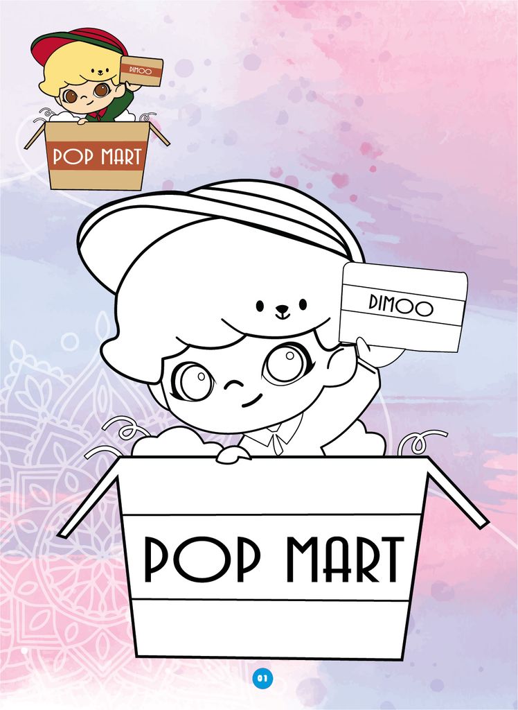 Sách - Bé tô màu ABBOOKS - Dimoo Dễ Thương, Hẹn Hò - Bộ 2 cuốn