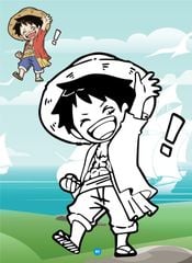 Sách - Bé tô màu ABBOOKS - Thuyền Trưởng Hải Tặc Luffy - Bộ 2 cuốn