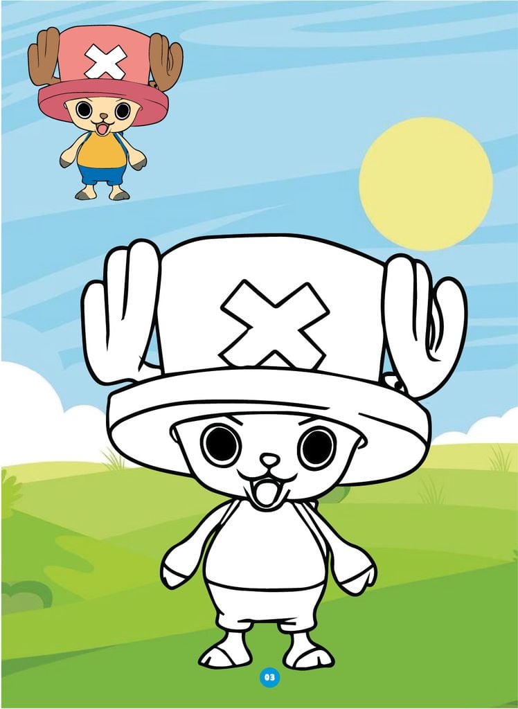 Sách - Bé tô màu ABBOOKS - Thuyền Trưởng Hải Tặc Luffy - Bộ 2 cuốn