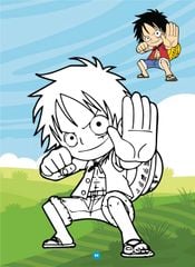 Sách - Bé tô màu ABBOOKS - Thuyền Trưởng Hải Tặc Luffy - Bộ 2 cuốn