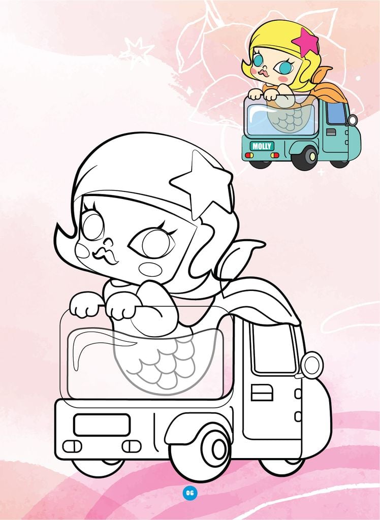 Sách - Bé tô màu - Chủ đề: Molly dạo chơi, Molly khám phá, Kuromi