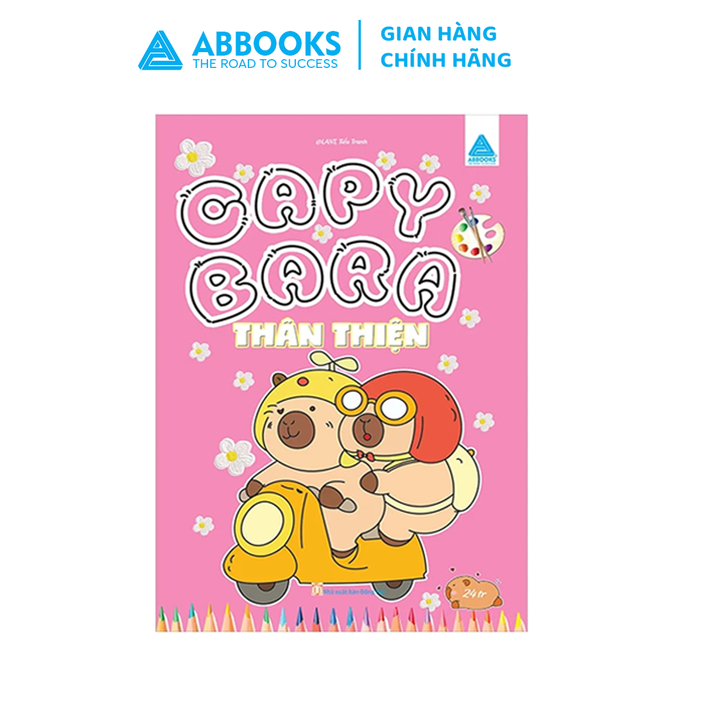 Sách - Tô màu ABBOOKS - Capybara - Thân Thiện - Sứ Gỉa Hòa Bình - Thích Suối Nước Nóng - Thư Gĩan