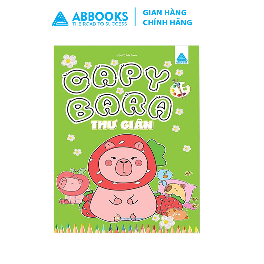 Sách - Tô màu ABBOOKS - Capybara - Thân Thiện - Sứ Gỉa Hòa Bình - Thích Suối Nước Nóng - Thư Gĩan