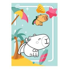 Sách - Bé tô màu - Capybara mùa hè đáng nhớ