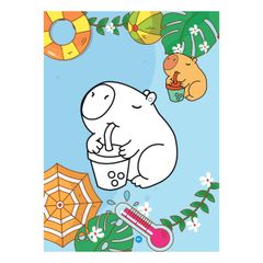 Sách - Bé tô màu - Capybara mùa hè đáng nhớ