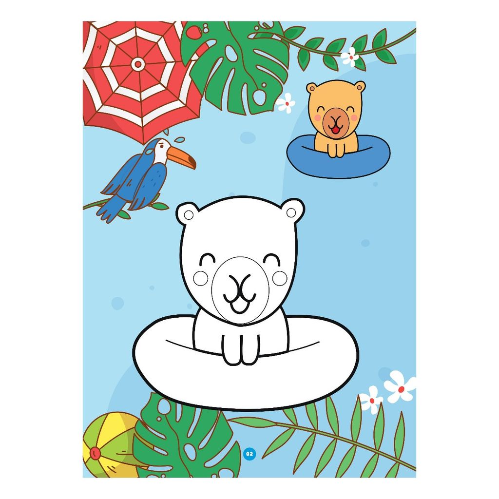 Sách - Bé tô màu - Capybara mùa hè đáng nhớ