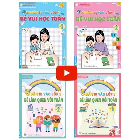 Vở Toán Dành Cho Bé Tập Làm Quen - Chuẩn Bị Vào Lớp 1 - Bé Vui Học Toán (Combo 4 Cuốn)
