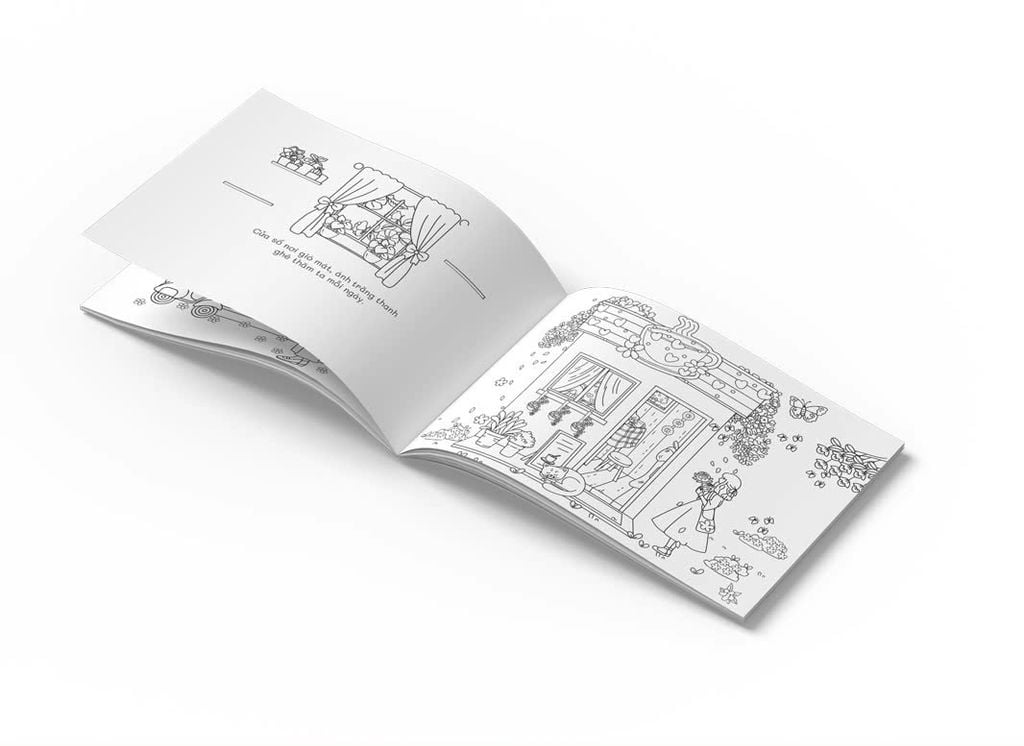 Sách - Vẽ hạnh phúc trong an yên - Cuốn sách tô màu lưu giữ thời gian