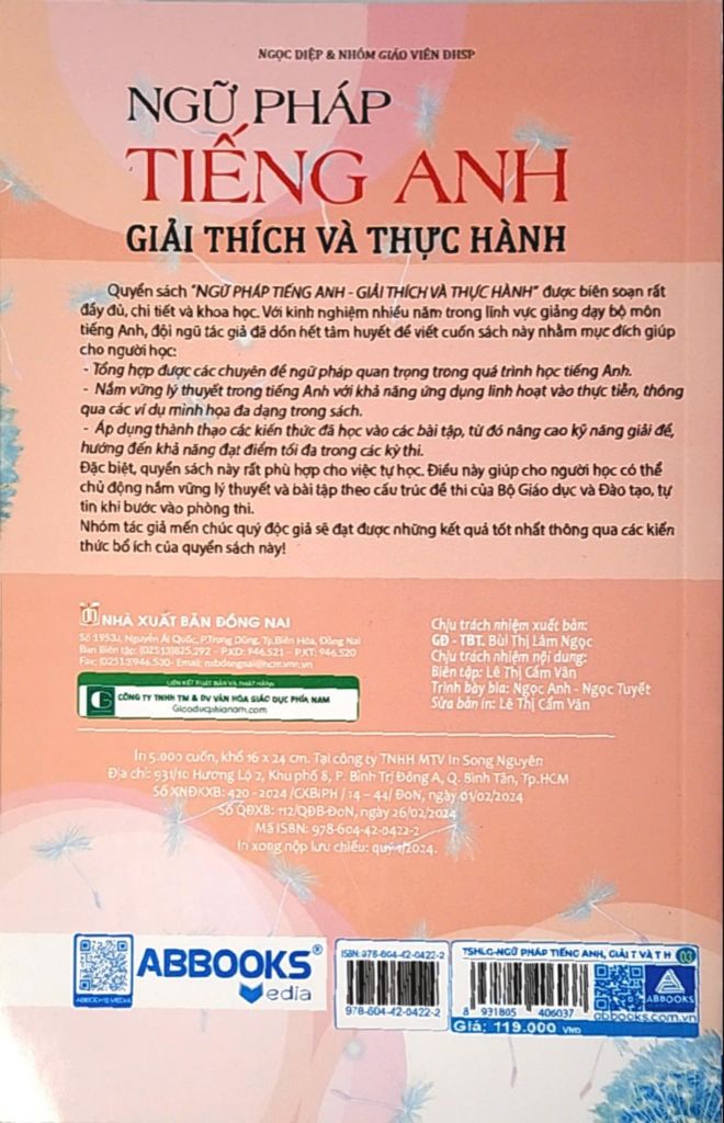 Sách - Tủ sách học là giỏi - Ngữ Pháp Tiếng Anh Giải thích và Thực hành ABBOOKS