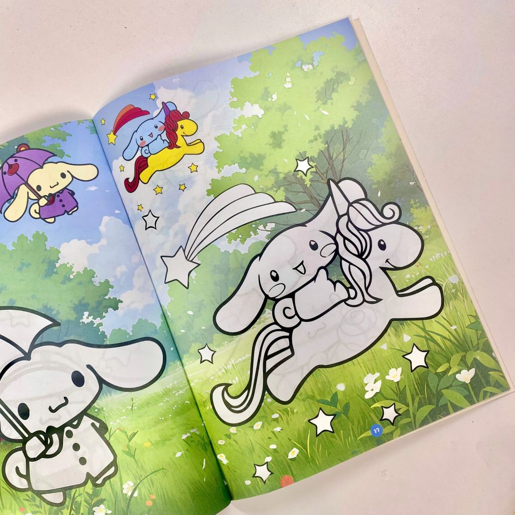 Sách - Bé tô màu ABBOOKS  - Cinnamoroll Chăm Ngoan, Dạo chơi trong rừng - Bộ 2 cuốn