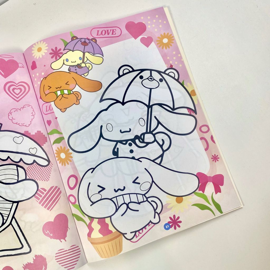 Sách - Bé tô màu ABBOOKS  - Cinnamoroll Chăm Ngoan, Dạo chơi trong rừng - Bộ 2 cuốn