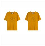 Áo cặp đôi dành cho nam nữ đủ màu form dáng rộng 100% thun cotton co dãn 4 chiều in hình BẮN TIM C1