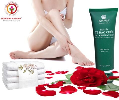  Kem tẩy tế bào chết body colaagen thảo dược 300G-100G 