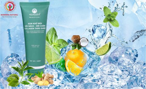  Kem khử mùi hôi nách hôi chân collagen thảo dược 100G 