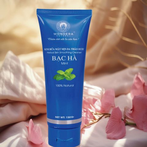  Kem rửa mặt mịn da thảo dược Bạc Hà 150G 