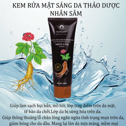  Kem rửa mặt sáng da thảo dược nhân sâm 150g 
