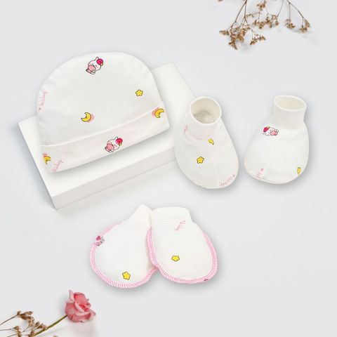 Set Mũ và Bộ bao tay chân cho bé sơ sinh IQ BABY