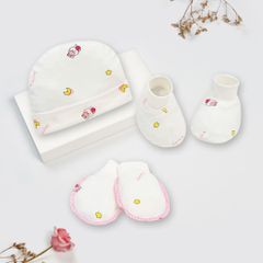 Set Mũ và Bộ bao tay chân cho bé sơ sinh IQ BABY