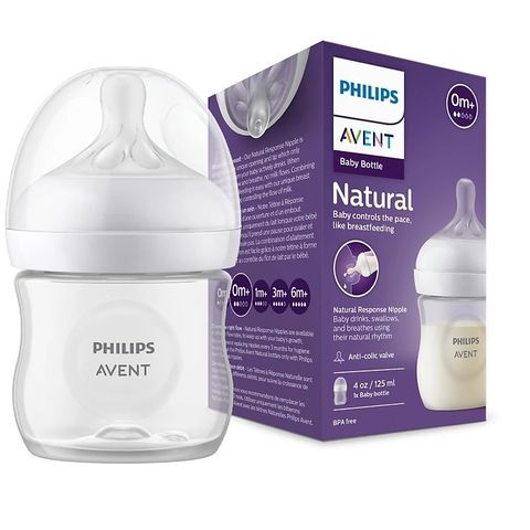 Bình sữa Philips Avent mô phỏng tự nhiên 125ml mẫu mới (SCY900/01, 0M+)