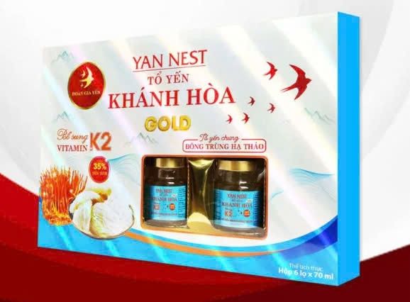 Tổ yến chưng sẵn Yan nest đông trùng hạ thảo 35% (hộp 6x70ml)