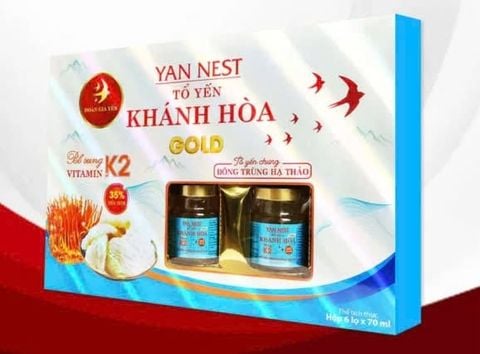 Tổ yến chưng sẵn Yan nest đông trùng hạ thảo 35% (hộp 6x70ml)
