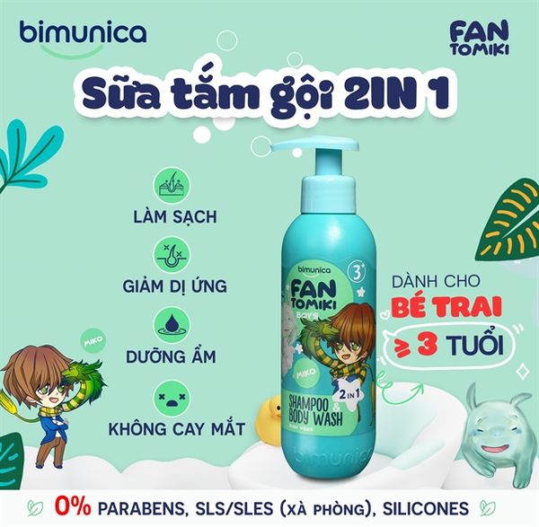 Sữa tắm gội 2in1 Fantomiki Boy 3Y+