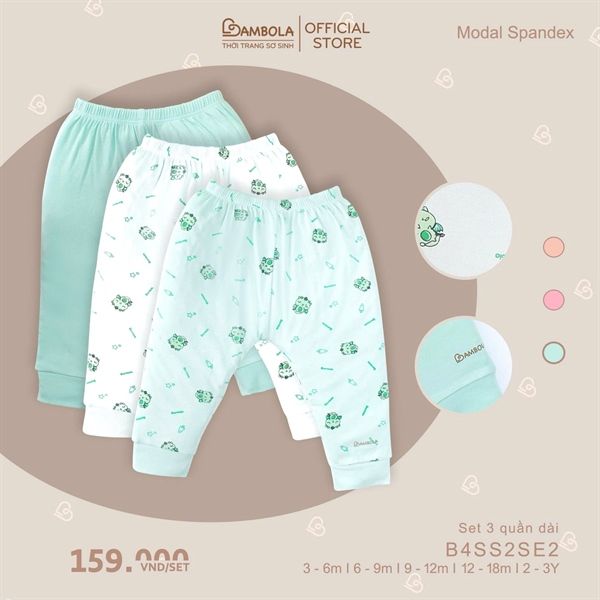 Set 3 quần dài Bambola - Xanh - B4SS2SE2-44 - (12-18M)