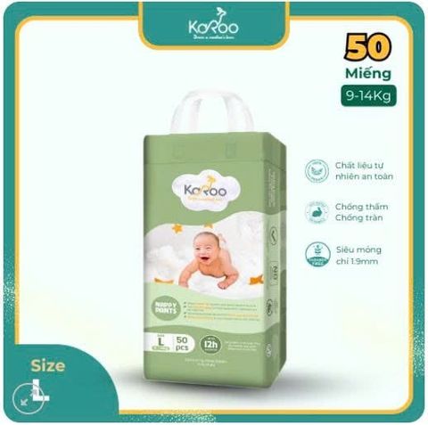 Q - Bỉm quần Karoo size L (9-14 kg) (Bịch)