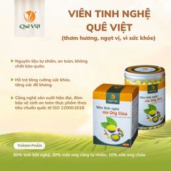 Viên tinh nghệ sữa ong chúa Quê Việt giúp tăng cường sức khỏe, làm đẹp da