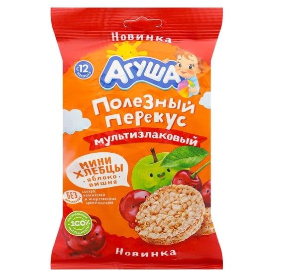 Bánh gạo vị táo và cherry Agusha (1Y+)