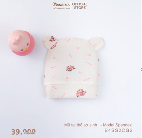Mũ tai thỏ sơ sinh Bambola - B4SS1MU-67 - Xanh