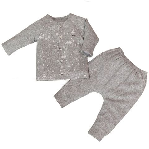 Bộ quần áo cài thẳng dài Nous cáo ghi