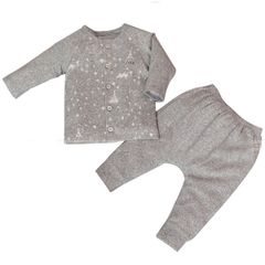 Bộ quần áo cài thẳng dài Nous cáo ghi