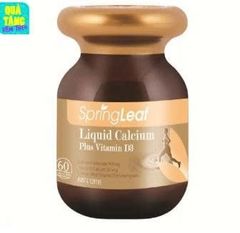 Thực phẩm bảo vệ sức khỏe Canxi Springleaf Liquid Calcium Plus Vitamin D3 lọ 60 viên