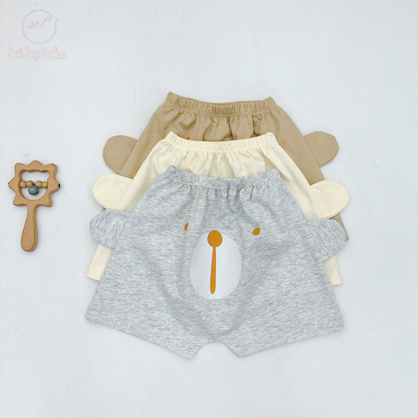 Quần đùi cho bé hình mông thú, chất cotton thoáng mát