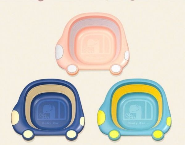 Chậu rửa mặt gấp gọn Baby car - Hồng