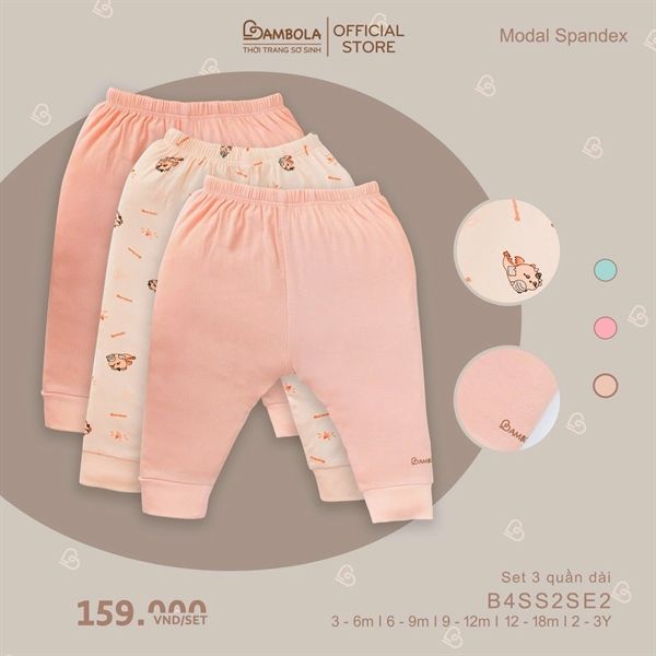 Set 3 quần dài Bambola - Vàng - B4SS2SE2-45 - (18-24M)