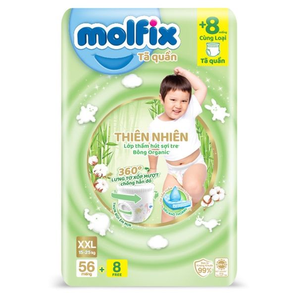 Bỉm Molfix quần XXL56+8 (15-25kg)