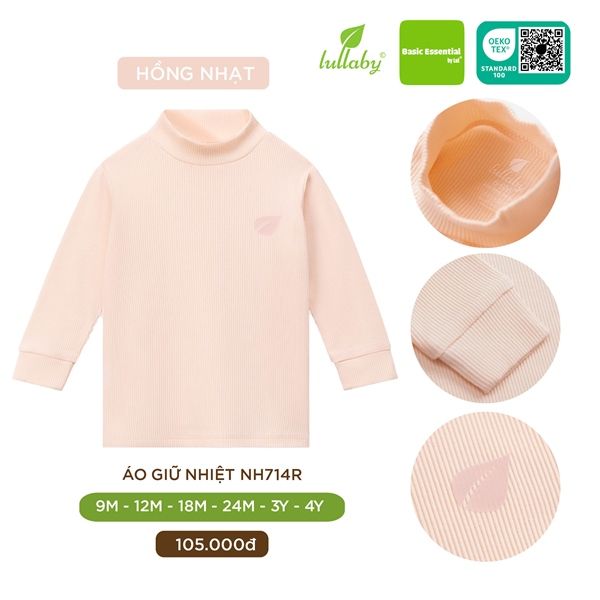Áo giữ nhiệt NH714R màu hồng (18M)