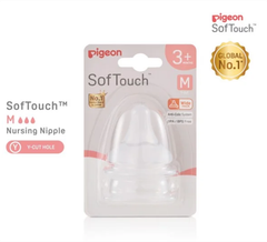 Núm ty silicone siêu mềm plus Pigeon WN3 (M)
