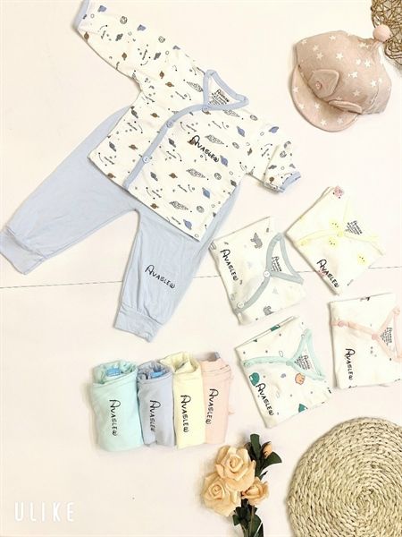 DSS Bộ sơ sinh cài lệch dài tay Avaslew (0-3M)