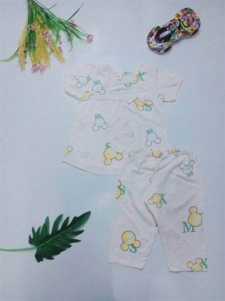 Bộ cài vai bé trai dài tay màu xanh NH717R 6M