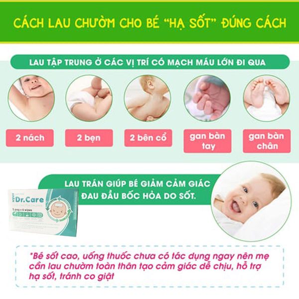 Khăn lau hạ sốt Dr.Care (0M+)