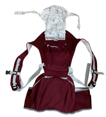 Địu cao cấp có ghế ngồi Kidbi - đỏ (22x19x24.5)