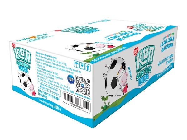 Sữa tươi tiệt trùng ít đường cho bé LOF Kun