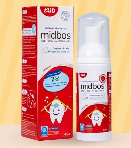 Kem đánh răng dạng bọt Midbos hương táo