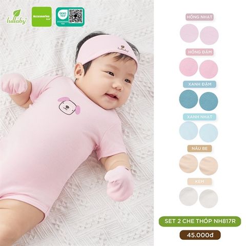 Sét 2 che thóp lullaby NH817R hồng nhạt
