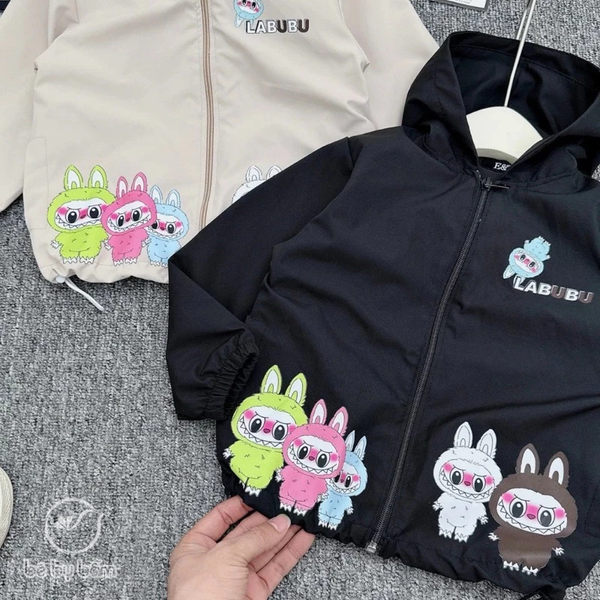 Áo khoác gió lót nỉ Labubu cho bé (Mẫu mới đẹp)
